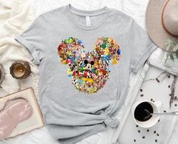 All Disney Characters Inside Mickey Ears T-Shirt, Disney Themed Gifts, Magical