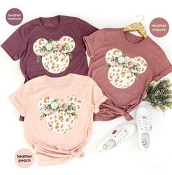 Disney Floral Shirt, Disney Ears Shirt, Floral Disney Shirt, Disney Shirt, Minni