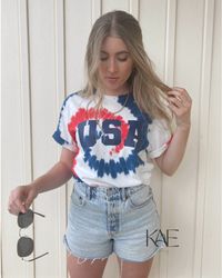 Tie Dye USA T-Shirt , Red White Blue , Fourth of July