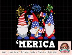 Merica Gnomes USA Flag Fireworks Memorial Day 4th of July png, instant download, digital print