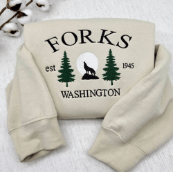 Forks Washington Embroidered Sweatshirts- Custom City Embroidered Sweatshirts