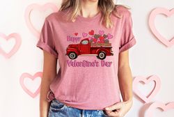 Happy Valentine's Day Truck Hearts Shirt,Valentines Day Shirts For Woman,Valentines Day Gift,Valentines Gift,Love Truck