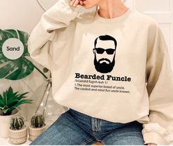 Bearded Funcle Hoodie, Funny Uncle Sweatshirt, Bearded Funcle Definition Tee, Funny Family Gift, Uncle Long Sleeve, Uncl