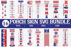 4th of July Porch Sign SVG Bundle SVG