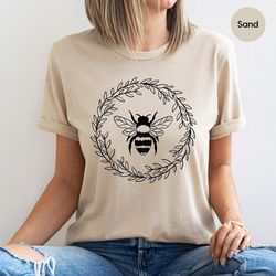 bee shirt, aesthetic bee tees, inspirational tshirt, insect tshirts, love bees graphic tees, botanical shirts, save the