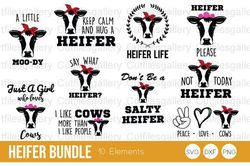 Heifer Bundle SVG, Cow SVG, Cow PNG Heifer Bundle SVG, Cow SVG, Cow PNG