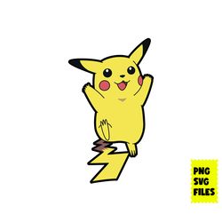 Pikachu Svg, Pikachu Pokemon Svg, Satoshi Svg, Pokemon Svg, Pokemon Characters Svg, Cartoon Svg, Png Digital File