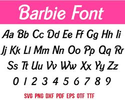 Barbie Font svg, Barbie Logo Princess svg, png
