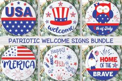 Patriotic Welcome Signs Bundle Svg Patriotic Welcome Signs Bundle Svg