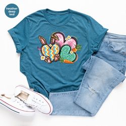 cute easter bunny t-shirt, easter day crewneck sweatshirt, easter eggs shirt, kids easter tee, happy easter gifts, gifts
