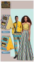 Couples Kente Clothing Top And Down -Couples African Wear-African Traditional Wear for Couples