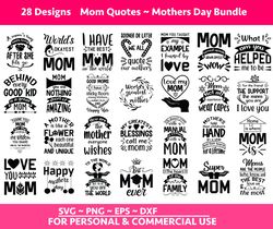 28 Mom Bundle SVG, Mothers Day Svg, Mom Svg, Mom Life Svg, Girl Mom Svg, Mama Svg, Funny Mom Svg, Mom Quote Svg, Cricut