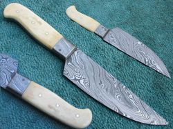 Hunting Knife , 11" Custom Hand Made Damascus Fixed Blade Hunting Knife