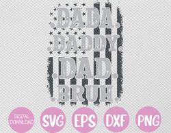 Men Dada Daddy Dad Bruh Fathers Day Vintage Funny Father Svg, Eps, Png, Dxf, Digital Download