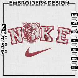 Nike Alabama AM Bulldogs Embroidery Designs, NCAA Embroidery Files, Alabama AM Bulldogs, Machine Embroidery Files