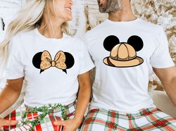 Animal Kingdom Safari Hats Couple Shirts Disney Mickey Minnie Safari Mode Couple