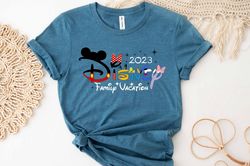 Disney 2023 Family Trip Tee Shirt, Mickey Ears Disneyworld, Disneyland For Famil
