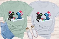 Stitch & Toothless Disney Tee Shirt, Family Trip Shirt, Cute Disney Tee, Disn