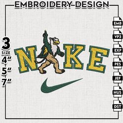 Nike William & Mary Tribe Embroidery Designs, NCAA Embroidery Files, William & Mary Tribe Machine Embroidery Files
