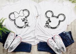 Disney Family Shirt, Family Disneyworld Shirt, Mickey Sketch Shirt, Minnie Women