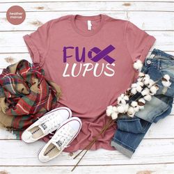 Lupus Shirt, Chronic Pain Tees, Survivor Gift, Lupus Ribbon Shirt, Fibromyalgia T-Shirt, Lupus Warrior Graphic Tees, Lup