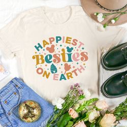 Happiest Besties On Earth Shirt, Theme Park Shirt, Mouse Shirt Trip, Matching WD