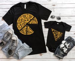 Pizza and Pizza Slice Shirt, Baby Bodysuit n Mens Tee Set, Baby Gift, Baby B