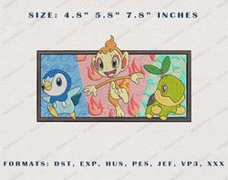 Pokemon Anime Inspired Embroidery Designs, Anime Character Embroidery Files, Instant Download