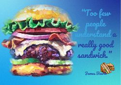 A digitalcard with James Beard Quote .