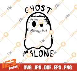 Ghost Malone SVG, Post SVG, Halloween PNG, Digital Download, Svg File Download, Cricut svg download, Funny Ghost Graphic