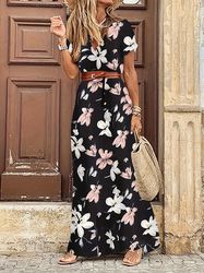 Women's Clothing Women's Floral Dress - Perfect for Boho Parties & Evening Casual Wear