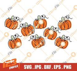 Pumpkins 16oz Glass Can Cut File, Svg Dxf Png Files Digital Download