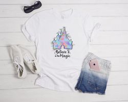 Disney Rainbow Castle Shirt, Disney Vintage,Disney Family Shirt, Disney Castle