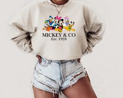 Retro Mickey And Friends Disneyworld Mickey And Co, Est 1928 Sweatshirt