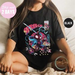 Spiderman Across The Spider-Verse Shirt, VIntage Spider Cat Shirt, Marvel Comics Shirt, MCU Fan Gift, Spider Ghost Shirt
