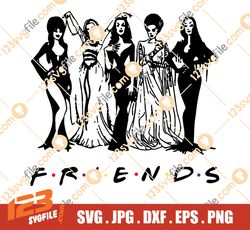 Halloween Friends SVG, Cute Cartoon Horror Movie Characters Clipart Files For Cricut, Silhouette, Laser cut, Sublimation