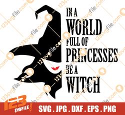 Witch SVG , Halloween Witch Svg, Witch Cut File, Spooky Witch Svg, Halloween Svg, Witch Princess Svg, Svg files