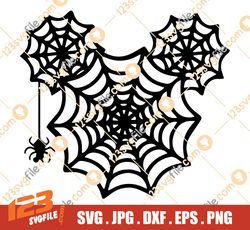 Mickey Spiderweb Halloween SVG Cut File - Cricut - Digital File