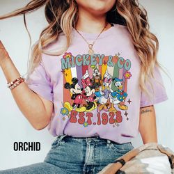 Mickey & Co 1928 Comfort Color Shirt, Vintage Disney Mickey And Friends Shirt, R