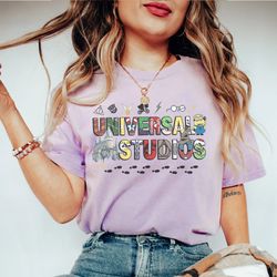 Universal Studios Comfort Color Shirt, Universal Studio Family 2023, Funny Castl