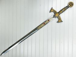 The Medieval Knights Templar Sword A King Arthur Inspired Historical Masterpiece USA VANGUARD Excalibur's Legacy mk5405m