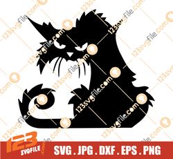 HALLOWEEN SVG , HALLOWEEN Clipart, Halloween Svg Files for Cricut, Halloween Cut Files, angry cat svg