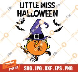 SVG Little Miss Halloween, png, pdf, dxf, eps, Halloween Shirt SVG, Happy Halloween svg, Little Miss SVG