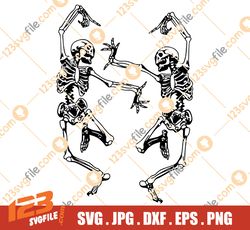 Dancing skeletons SVG, Halloween svg,Skeleton funny dance SVG, Skeleton SVG, Halloween svg, Cricut Files svg ipg