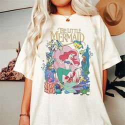 Comfort Colors Vintage Little Mermaid Shirt, Little Mermaid Ariel Shirt, Ariel Shirt, Princess Shirt, Disneyworld Shirt,