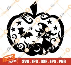 Black Cat Svg, Halloween SVG, Pumpkin Svg, Spooky Svg, Cat Svg, Svg files for Cricut, Silhouette, Sublimation Designs Do