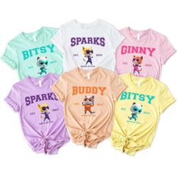 Disney Junior SuperKitties Pounce! Full Team Group Sweatshirt, SuperKitties Character Custom T-Shirt, Bitsy Buddy Ginny