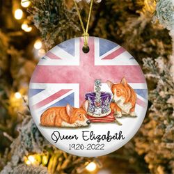 The Royal Corgi Dog Christmas Ornament, The Queen Elizabeth And Her Corgi, Cardigan Corgi Christmas Decoration, Pembroke