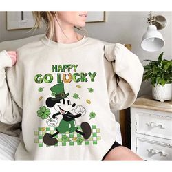 Mickey Lucky Patrick's Day Shirt, Disney Mickey Lucky Shirt, Disneyland Shamrock Shirt, Disney Lucky Vibes Shirt, Disney