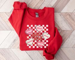 Cute Valentines Sweatshirt, Be Mine Sweatshirt, Valentines Day, Conversation Hearts S